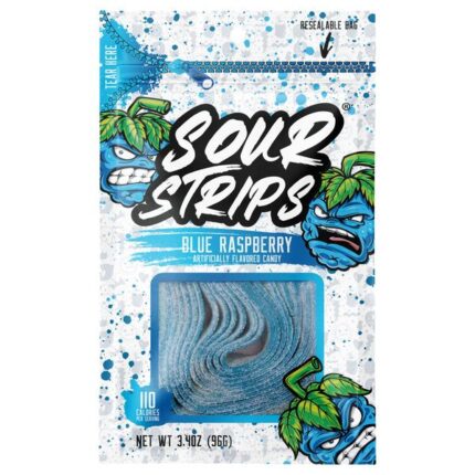 Sour Strips Blue Raspberry Candy
